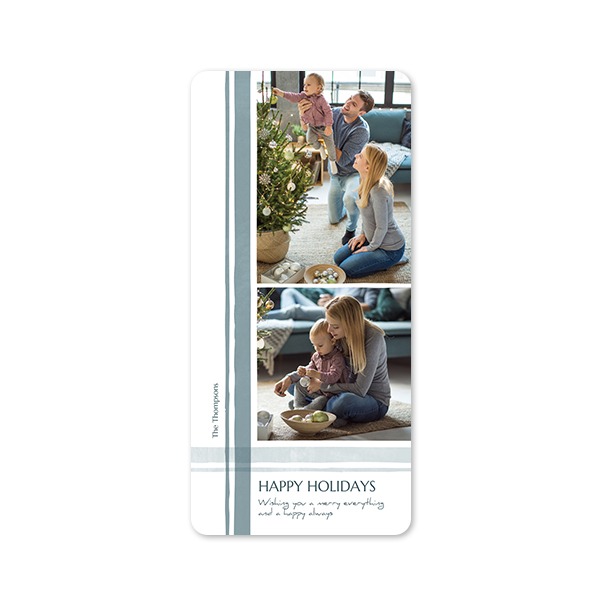 Enkla Fotokort Pano stående rundade hörn 9,3 x 19,6 cm