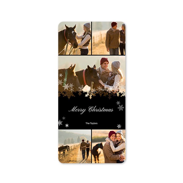 Enkle Fotokort Pano stående runde hjørner 9,3 x 19,6 cm