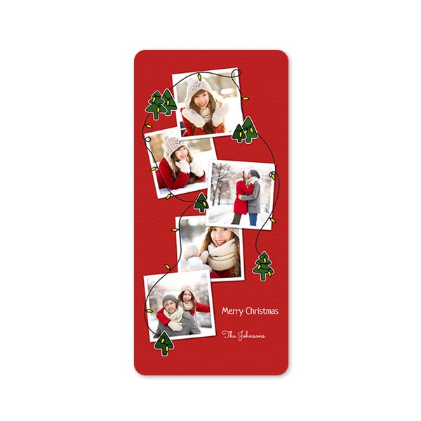 Enkla Fotokort Pano stående rundade hörn 9,3 x 19,6 cm