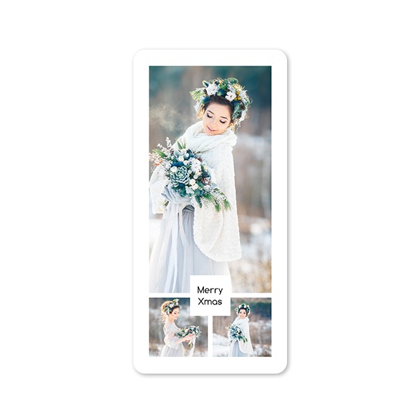 Fotokaart pano staand met ronde hoeken 9,3 x 19,6 cm