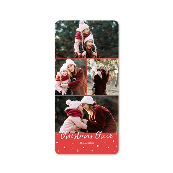 Enkle Fotokort Pano stående runde hjørner 9,3 x 19,6 cm