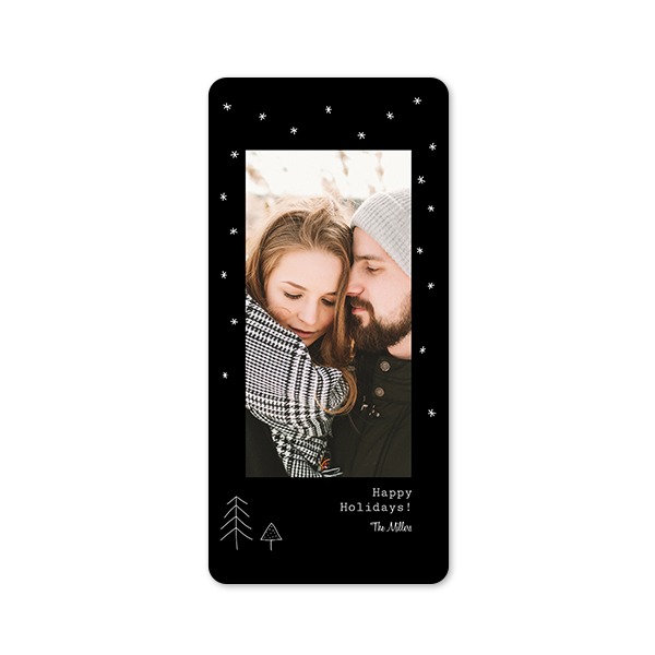 Enkle Fotokort Pano portræt runde hjørner 9,3 x 19,6 cm