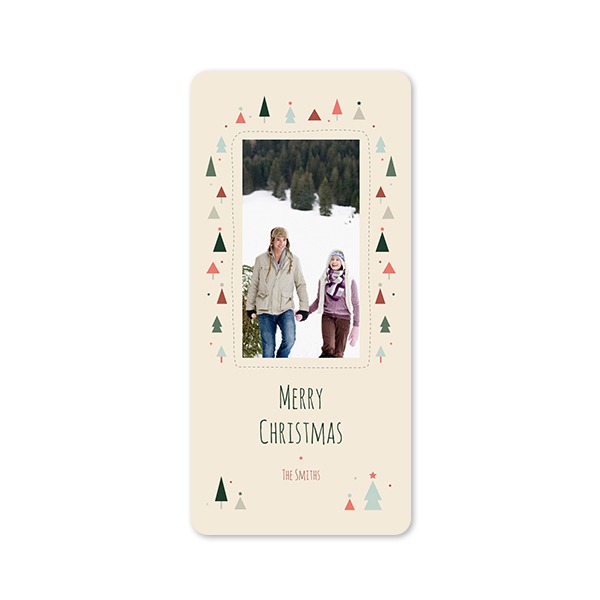 Grusskarte Panorama hochformat mit abgerundeten Ecken 9,3 x 19,6 cm