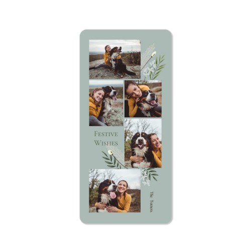Faire-part 1 volet Pano portrait coins arrondis 9,3 x 19,6 cm
