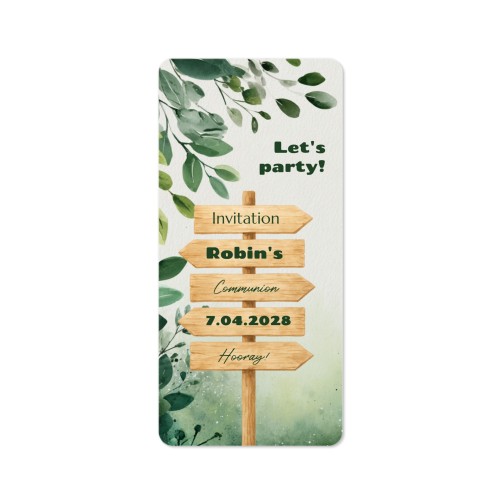 Single Card Panoramic Portrait rounded corners 9,3 x 19,6 cm