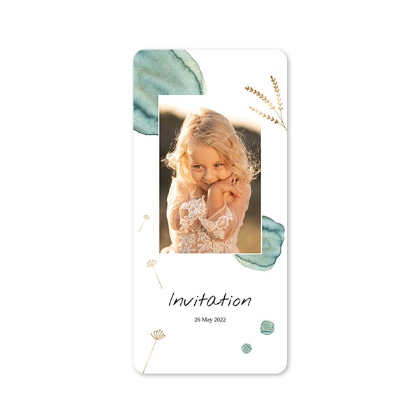 Single Card Panoramic Portrait rounded corners 9,3 x 19,6 cm