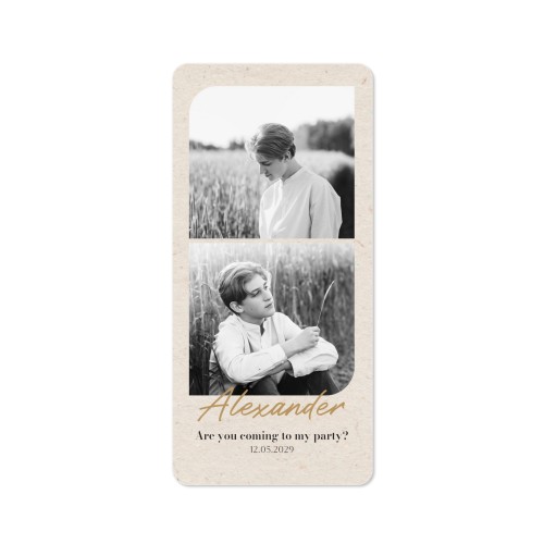 Single Card Panoramic Portrait rounded corners 9,3 x 19,6 cm