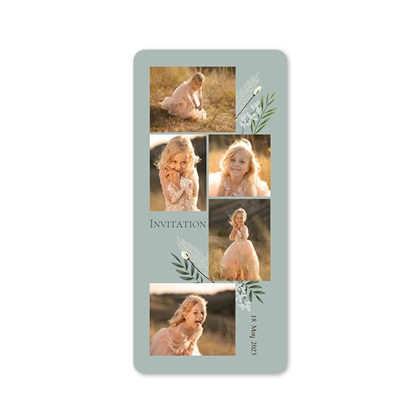 Single Card Panoramic Portrait rounded corners 9,3 x 19,6 cm
