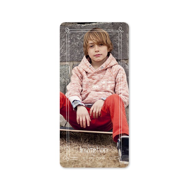 Single Card Panoramic Portrait rounded corners 9,3 x 19,6 cm