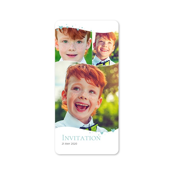 Grusskarte Panorama hochformat mit abgerundeten Ecken 9,3 x 19,6 cm