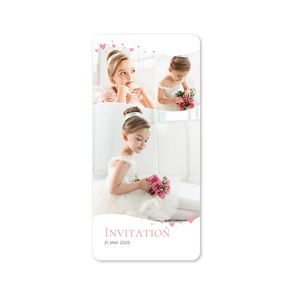 Single Card Panoramic Portrait rounded corners 9,3 x 19,6 cm