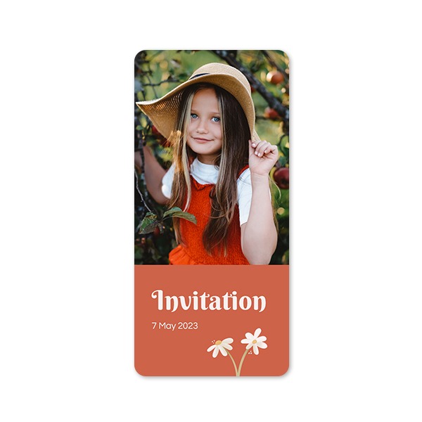 Enkle Fotokort Pano stående runde hjørner 9,3 x 19,6 cm