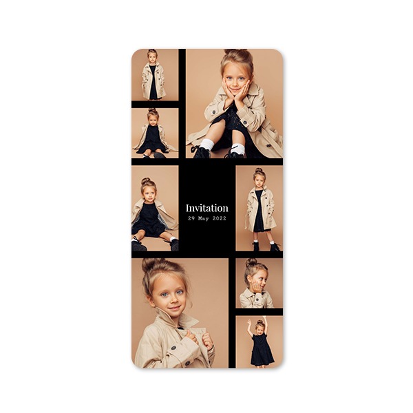 Single Card Panoramic Portrait rounded corners 9,3 x 19,6 cm