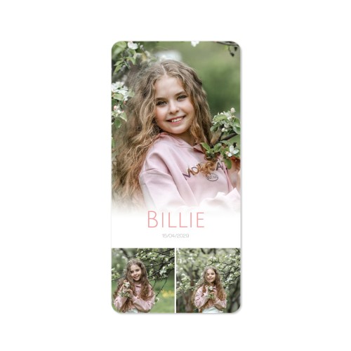Faire-part 1 volet Pano portrait coins arrondis 9,3 x 19,6 cm Faire-part 1 volet Pano portrait coins arrondis 9,3 x 19,6 cm