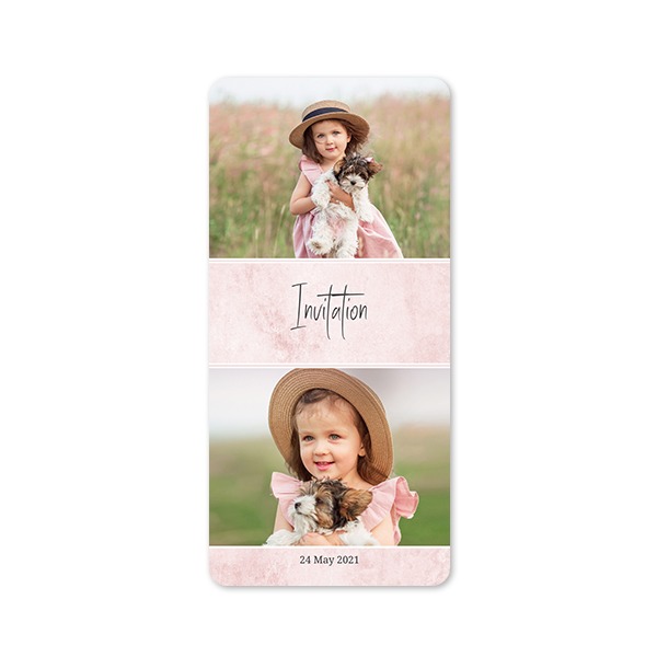 Enkla Fotokort Pano stående rundade hörn 9,3 x 19,6 cm