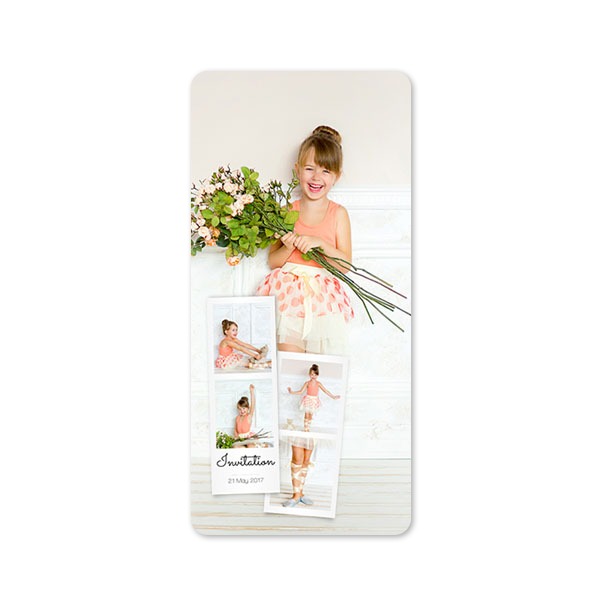 Single Card Panoramic Portrait rounded corners 9,3 x 19,6 cm