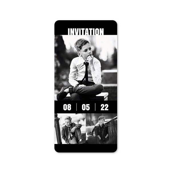 Single Card Panoramic Portrait rounded corners 9,3 x 19,6 cm