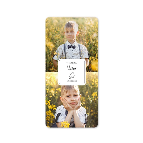 Single Card Panoramic Portrait rounded corners 9,3 x 19,6 cm