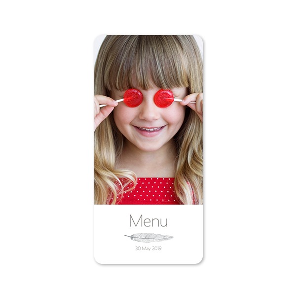 Grusskarte Panorama hochformat mit abgerundeten Ecken 9,3 x 19,6 cm