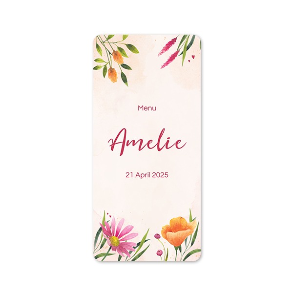 Single Card Panoramic Portrait rounded corners 9,3 x 19,6 cm
