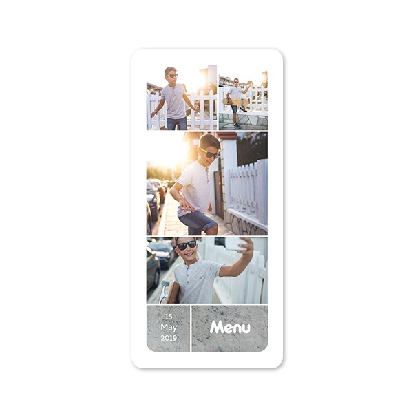 Single Card Panoramic Portrait rounded corners 9,3 x 19,6 cm