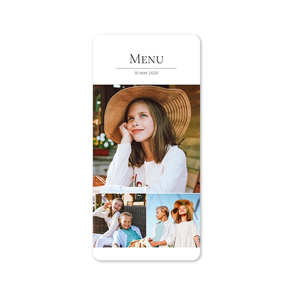Single Card Panoramic Portrait rounded corners 9,3 x 19,6 cm