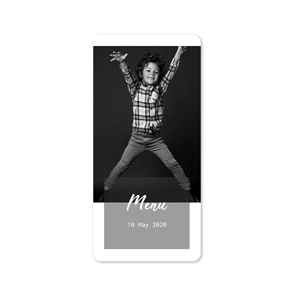 Enkle Fotokort Pano portræt runde hjørner 9,3 x 19,6 cm