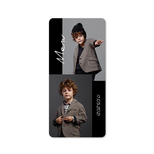 Faire-part 1 volet Pano portrait coins arrondis 9,3 x 19,6 cm Faire-part 1 volet Pano portrait coins arrondis 9,3 x 19,6 cm