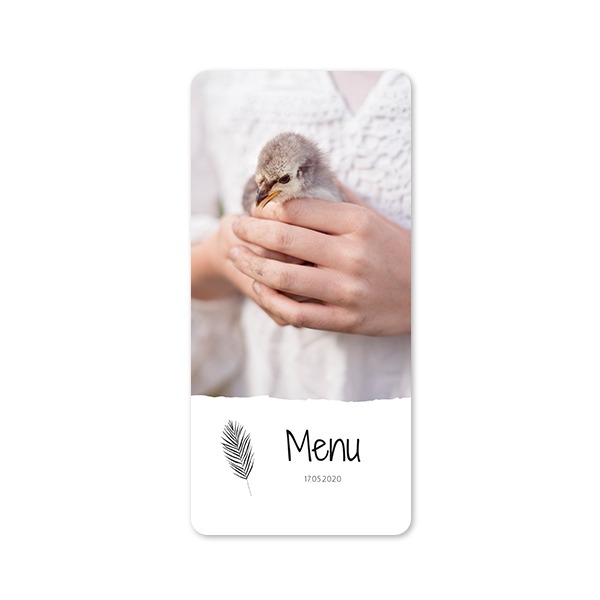 Grusskarte Panorama hochformat mit abgerundeten Ecken 9,3 x 19,6 cm