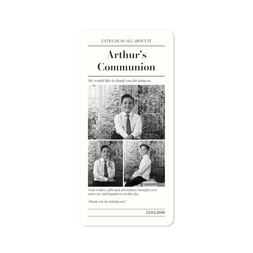 Single Card Panoramic Portrait rounded corners 9,3 x 19,6 cm