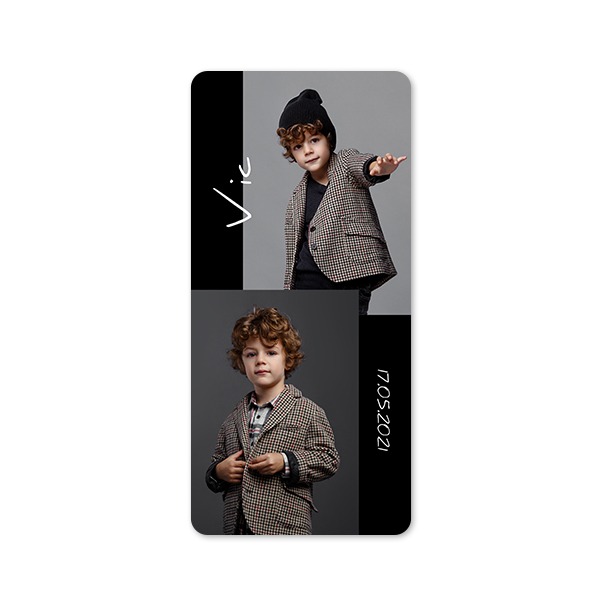 Single Card Panoramic Portrait rounded corners 9,3 x 19,6 cm