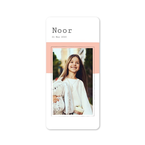 Enkle Fotokort Pano portræt runde hjørner 9,3 x 19,6 cm