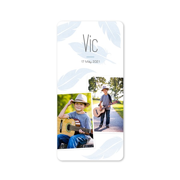 Single Card Panoramic Portrait rounded corners 9,3 x 19,6 cm