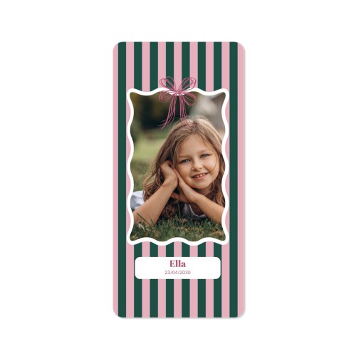 Faire-part 1 volet Pano portrait coins arrondis 9,3 x 19,6 cm