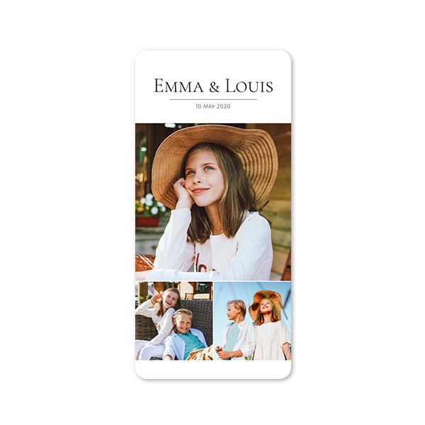 Single Card Panoramic Portrait rounded corners 9,3 x 19,6 cm