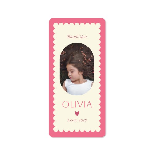 Faire-part 1 volet Pano portrait coins arrondis 9,3 x 19,6 cm Faire-part 1 volet Pano portrait coins arrondis 9,3 x 19,6 cm