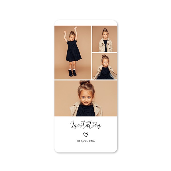 Enkla Fotokort Pano stående rundade hörn 9,3 x 19,6 cm