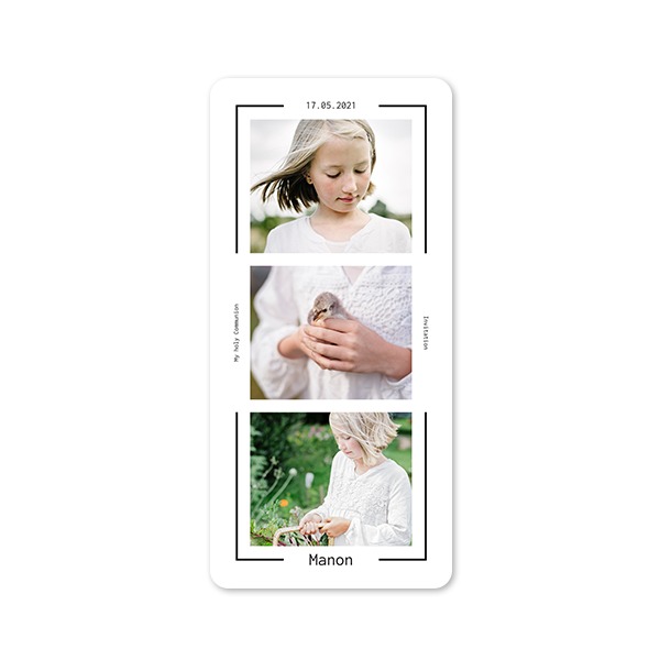 Single Card Panoramic Portrait rounded corners 9,3 x 19,6 cm