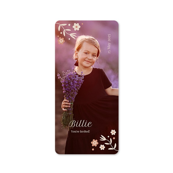 Single Card Panoramic Portrait rounded corners 9,3 x 19,6 cm