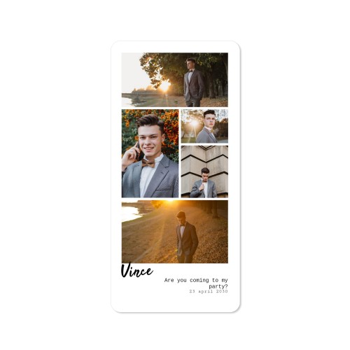 Single Card Panoramic Portrait rounded corners 9,3 x 19,6 cm
