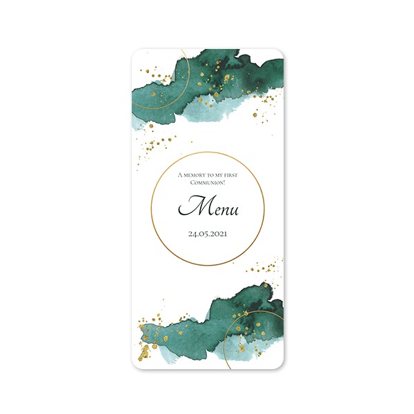 Faire-part 1 volet Pano portrait coins arrondis 9,3 x 19,6 cm