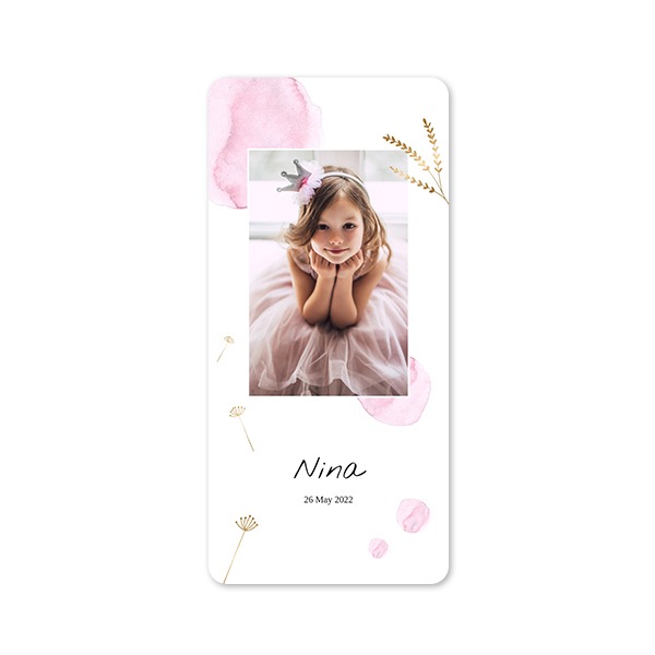 Grusskarte Panorama hochformat mit abgerundeten Ecken 9,3 x 19,6 cm