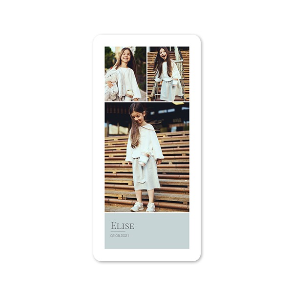 Single Card Panoramic Portrait rounded corners 9,3 x 19,6 cm