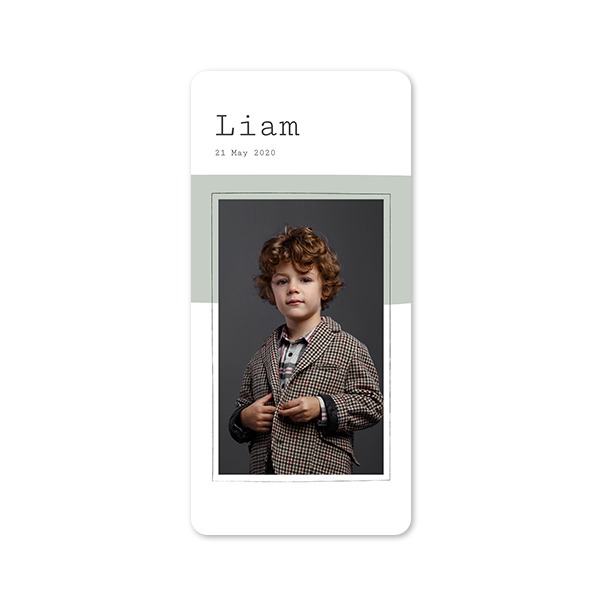 Single Card Panoramic Portrait rounded corners 9,3 x 19,6 cm