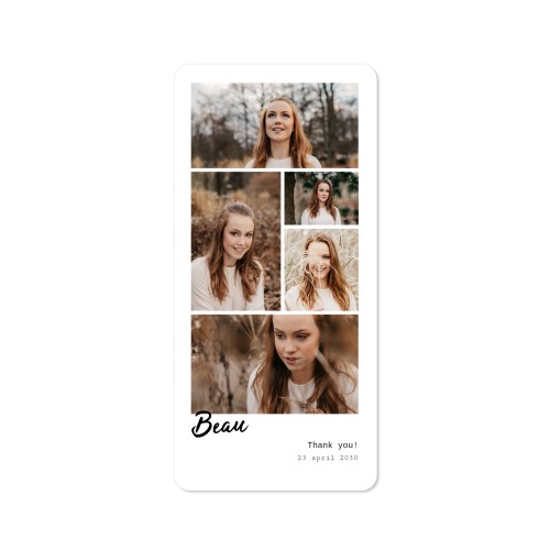 Enkle Fotokort Pano portræt runde hjørner 9,3 x 19,6 cm