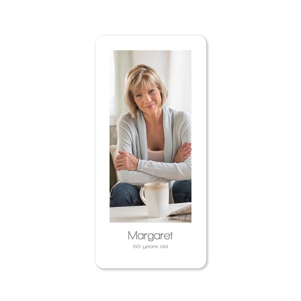 Single Card Panoramic Portrait rounded corners 9,3 x 19,6 cm