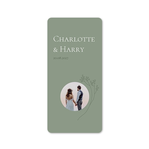 Single Card Panoramic Portrait rounded corners 9,3 x 19,6 cm