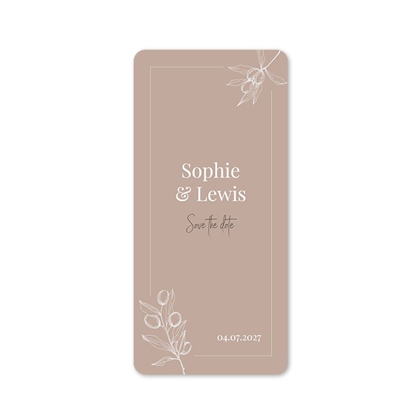 Single Card Panoramic Portrait rounded corners 9,3 x 19,6 cm