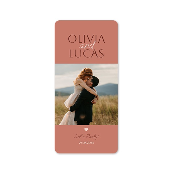 Fotokaart Panorama staand met ronde hoeken 9,3 x 19,6 cm