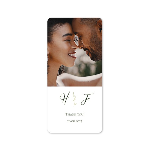 Enkle Fotokort Pano stående runde hjørner 9,3 x 19,6 cm